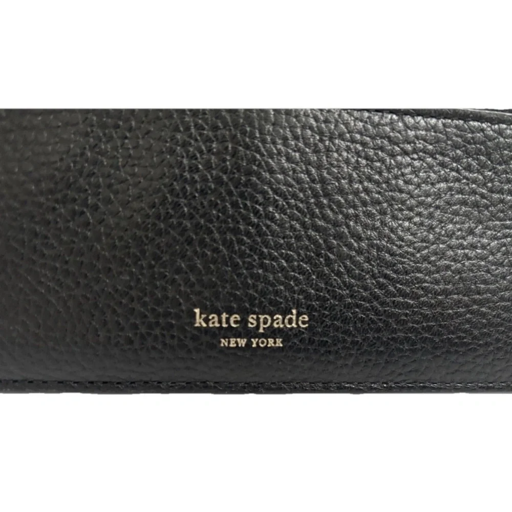 Kate spade leather wallet black wristlet organizer
